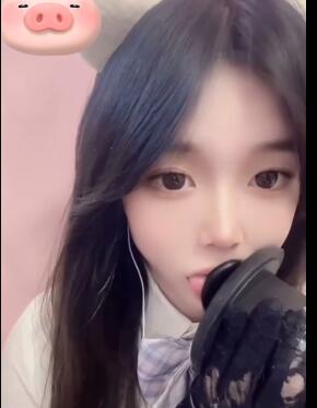 粥粥 ASMR JK舔耳