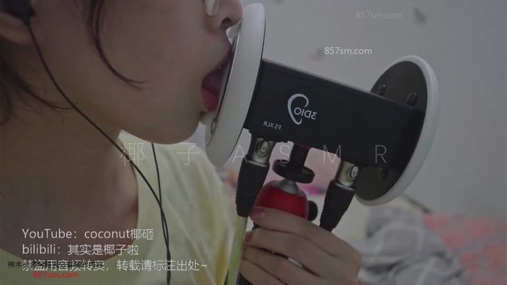 其实是椰子啦ASMR助眠视频在线播放:口腔音哄睡与KU100舔耳福利